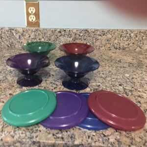 Limited Edition: Tupperware Jewel Tone Parfait Dessert Cups - set  of 4